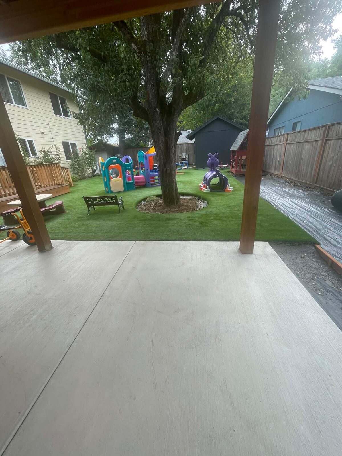 Outdoor play equipment at the SW Hensley location